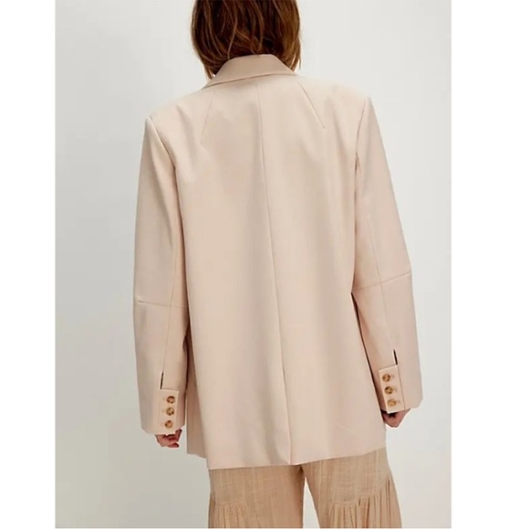 Free People Paper Cut Blazer Brazilian Sand Size XL - Picture 8 of 10